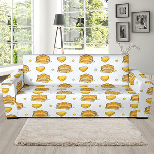 Pancake Pattern Print Design 03  Sofa Slipcover