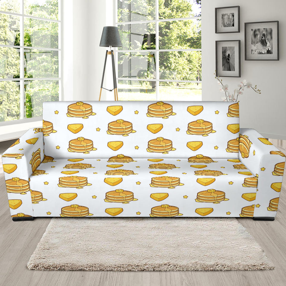 Pancake Pattern Print Design 03  Sofa Slipcover