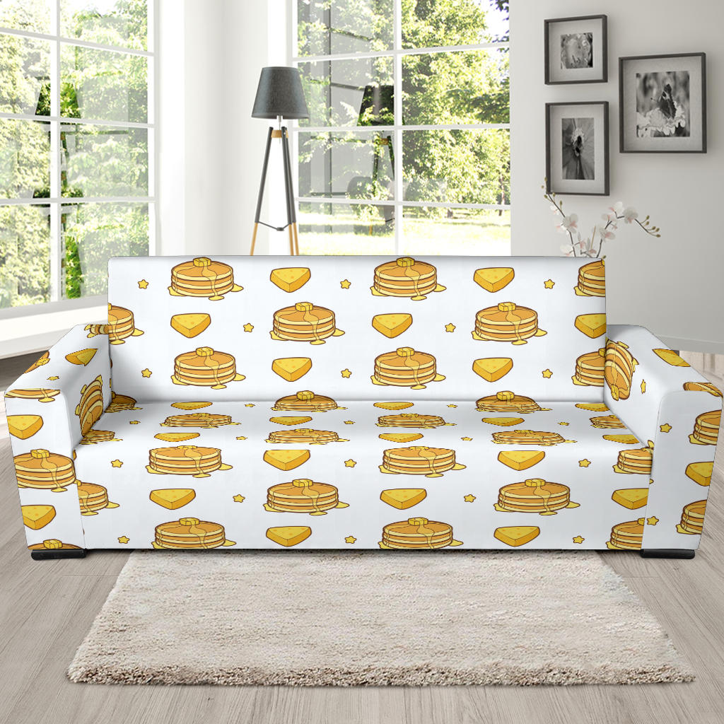 Pancake Pattern Print Design 03  Sofa Slipcover