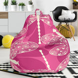 Beautiful Dragonfly Pink Background Bean Bag Cover