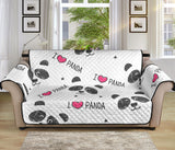 Hand Drawn faces of pandas pattern Sofa Cover Protector