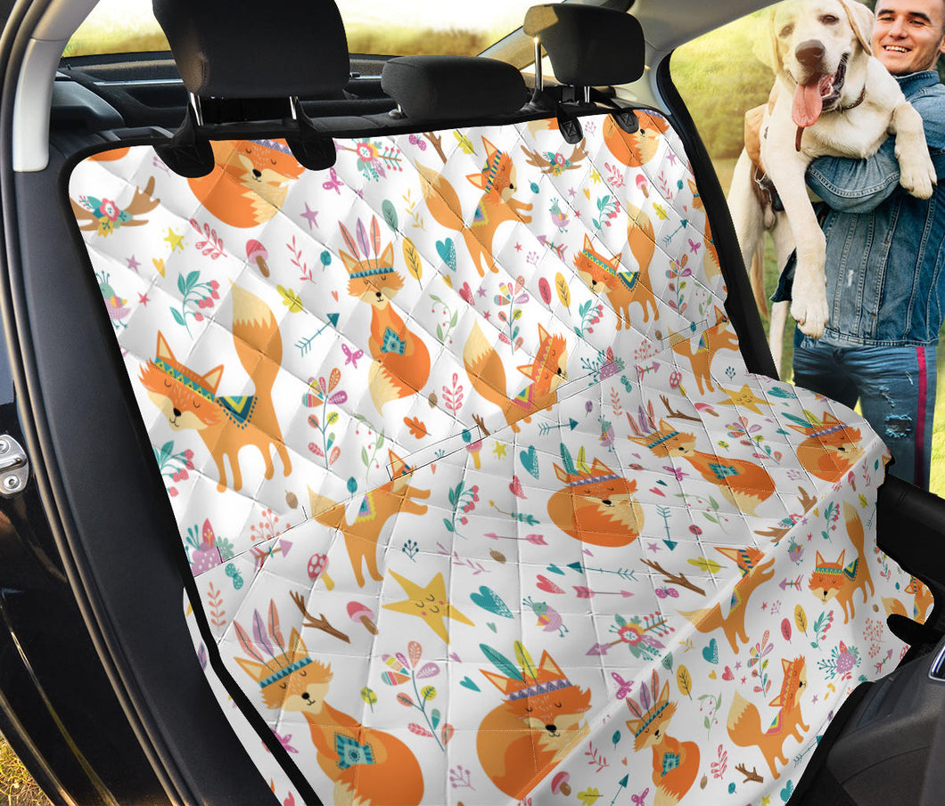 Cute Tribal Fox Pattern Dog Car Seat Covers
