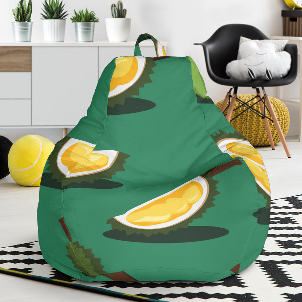 Durian Pattern Green Background Bean Bag Cover