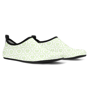 Cucumber Pattern Background Aqua Shoes