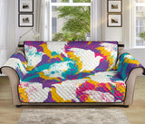 Colorful crow illustration pattern Sofa Cover Protector