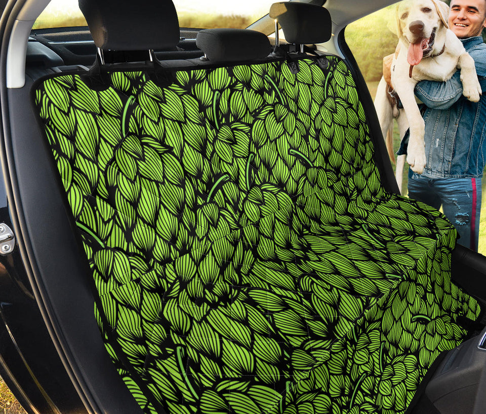 Green Hop Pattern Dog Car Seat Covers