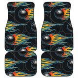 Bowling Balls Flame Pattern Front And Back Car Mats