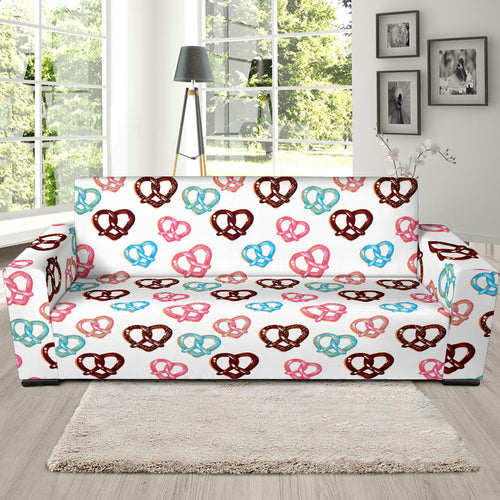Pretzels Pattern Print Design 04  Sofa Slipcover