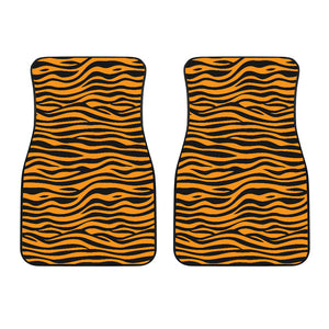 Bengal Tigers Skin Print Pattern Background  Front Car Mats