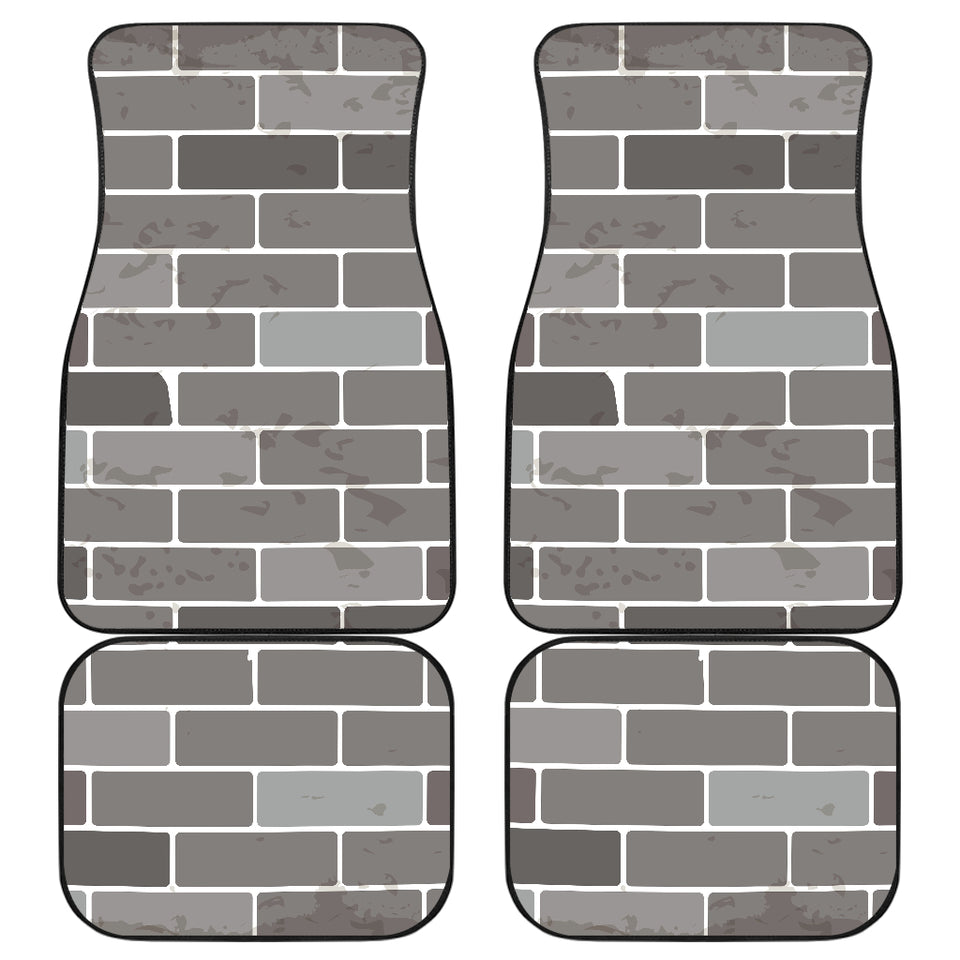 Brick Printed Pattern Print Design 05 Front and Back Car Mats