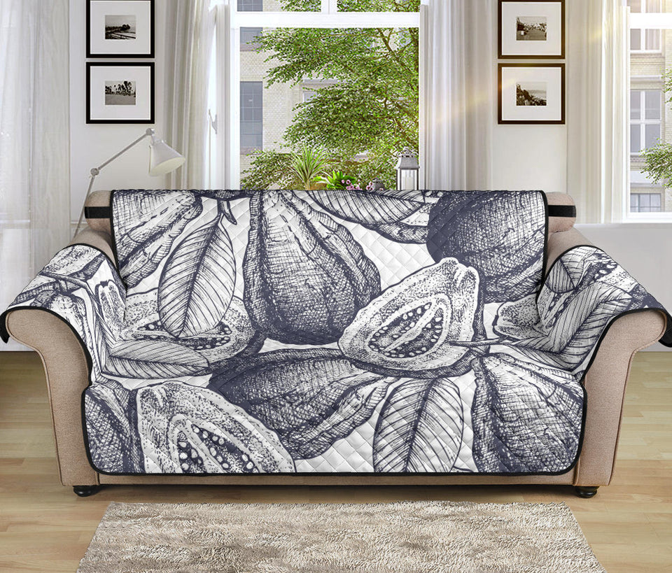 Guava tropical hand drawn pattern Sofa Cover Protector