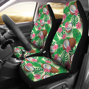 Coconut Pattern Print Design 01 Universal Fit Car Seat Covers