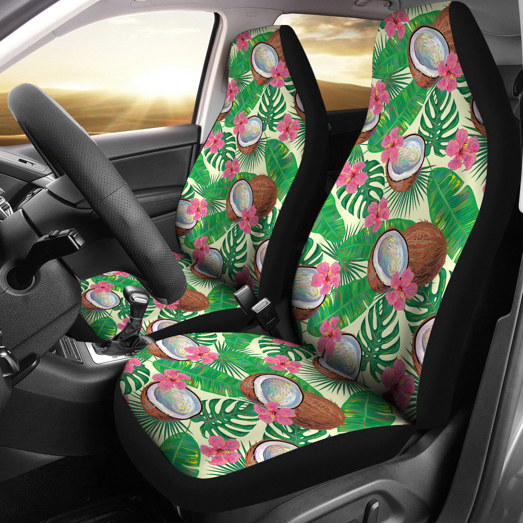 Coconut Pattern Print Design 01 Universal Fit Car Seat Covers