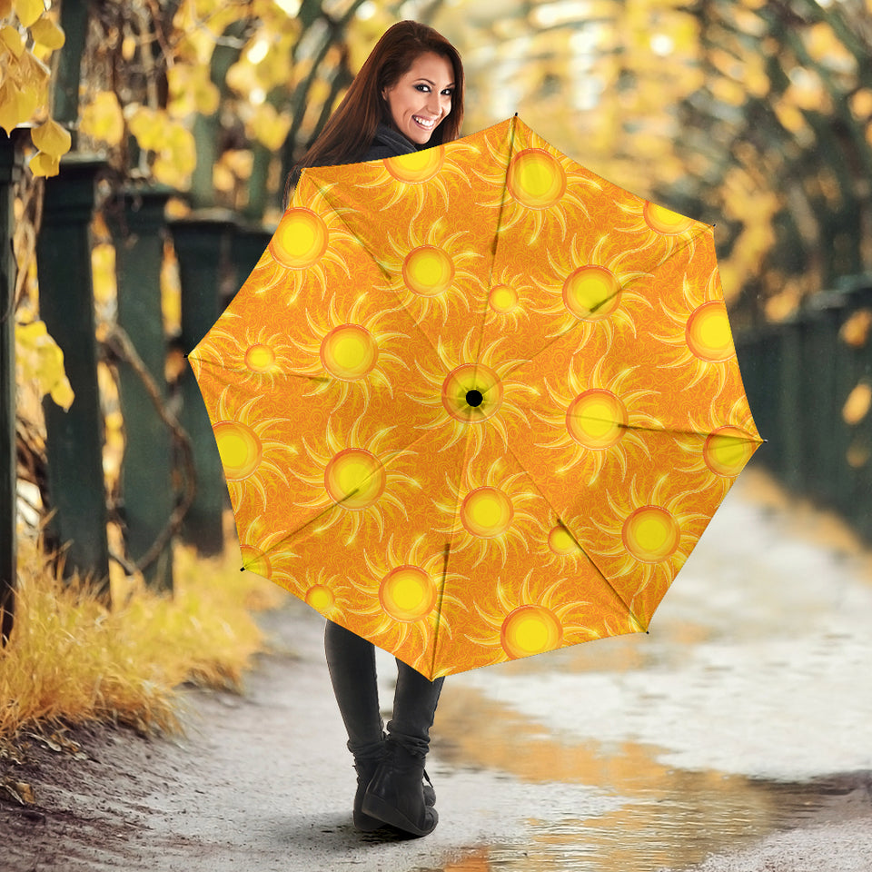 Sun Orange Background Umbrella