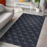 Swordfish Pattern Print Design 03 Area Rug