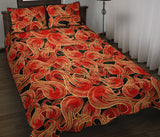 Fire flame pattern Quilt Bed Set