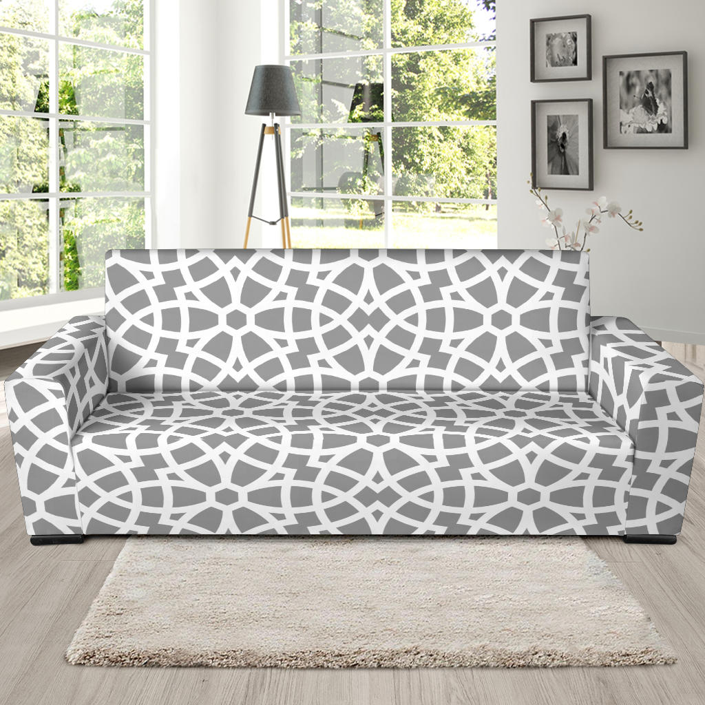 Arabic Gary Pattern Sofa Slipcover