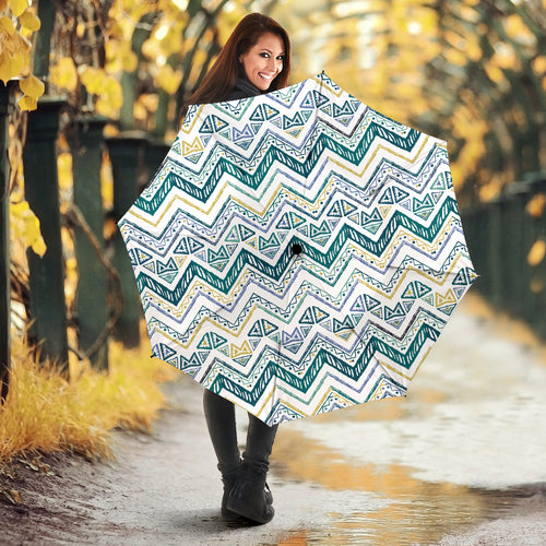 Zigzag  Chevron Paint Design Pattern Umbrella