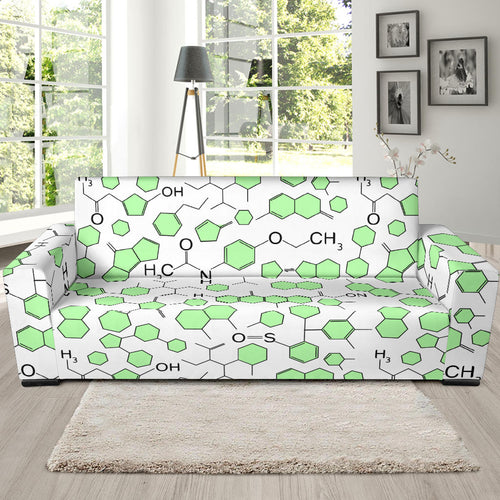 Chemistry Periodic Table Pattern Print Design 03 Sofa Slipcover