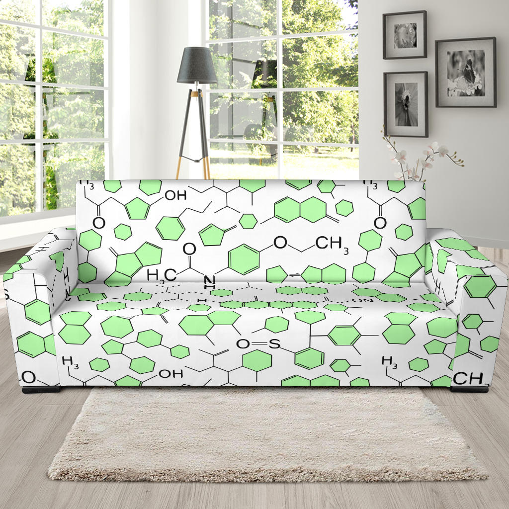 Chemistry Periodic Table Pattern Print Design 03 Sofa Slipcover