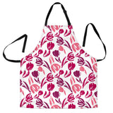 Pink Sketch Tulip Pattern Adjustable Apron