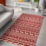 Dachshund Nordic Pattern Area Rug