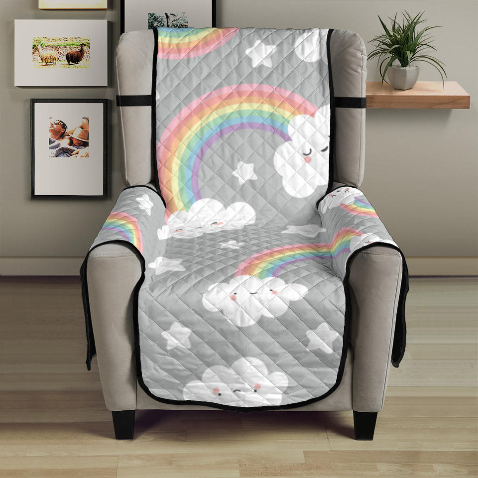 Cute rainbow clound star pattern Chair Cover Protector