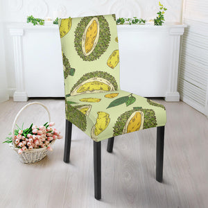 Durian Leaves Pattern Background Dining Chair Slipcover