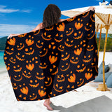 Halloween Pattern Pumpkin Background Sarong