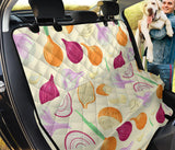 Onion Garlic White Red Pattern Dog Car Seat Covers