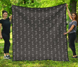 Engine Piston Black Background Pattern Print Design 02 Premium Quilt