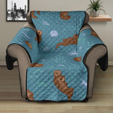 Sea otters pattern Recliner Cover Protector