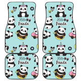 Cute Baby Panda Pattern Front And Back Car Mats