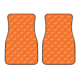 Engine Piston Orange Background Pattern Print Design 05 Front Car Mats