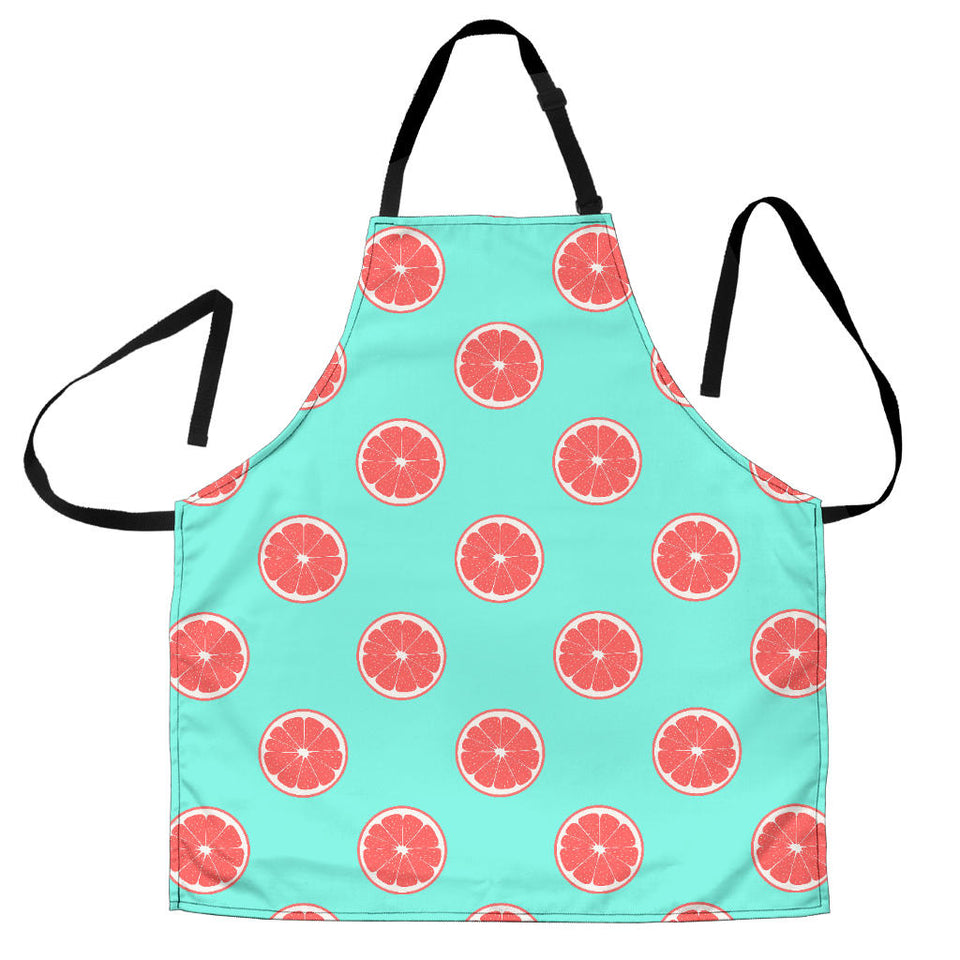 Grapefruit Green Background Adjustable Apron