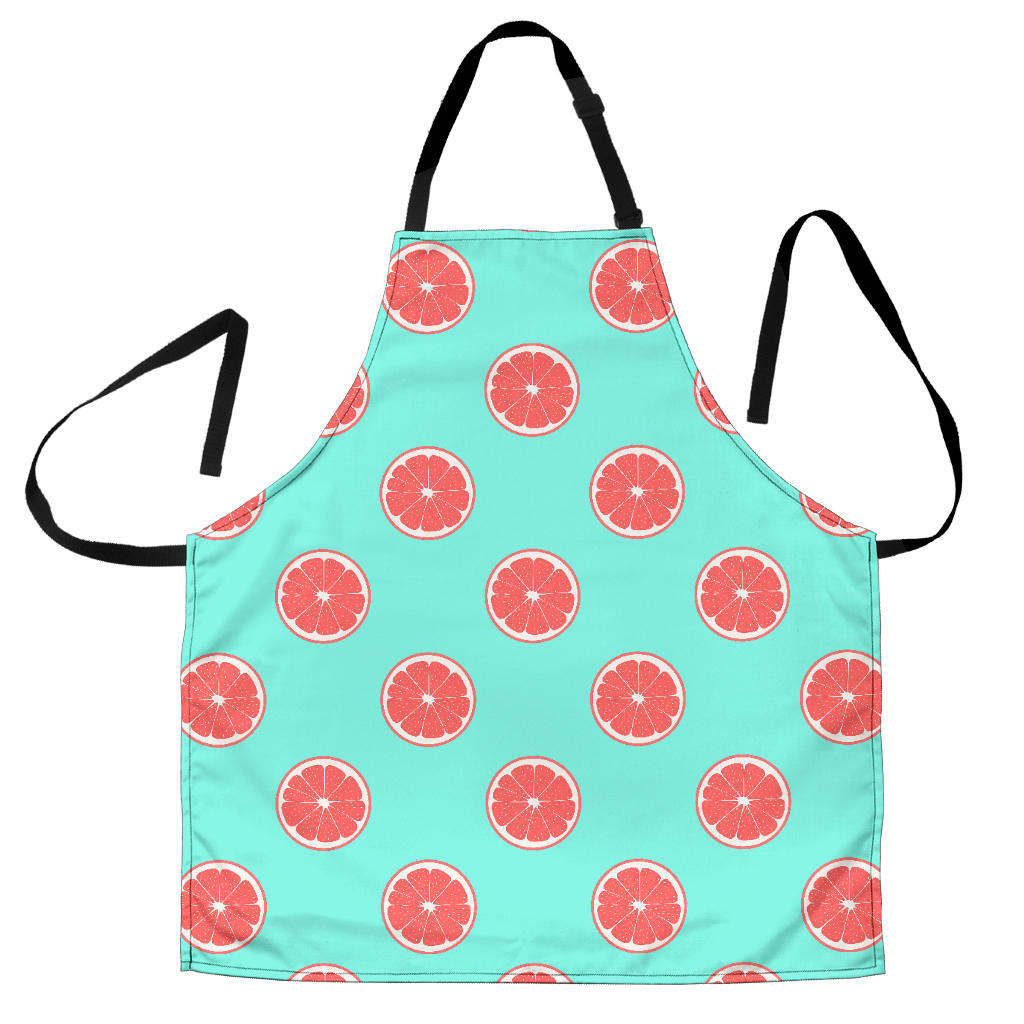 Grapefruit Green Background Adjustable Apron