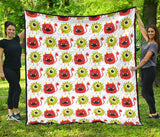 Alien Pattern Print Design 05 Premium Quilt