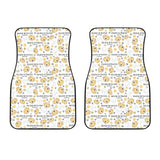 Golden Retriever Pattern Print Design 04 Front Car Mats