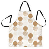 Gold Texture Mushroom Pattern Adjustable Apron