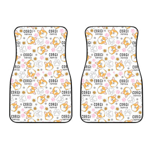 Corgi Dog Pattern Front Car Mats