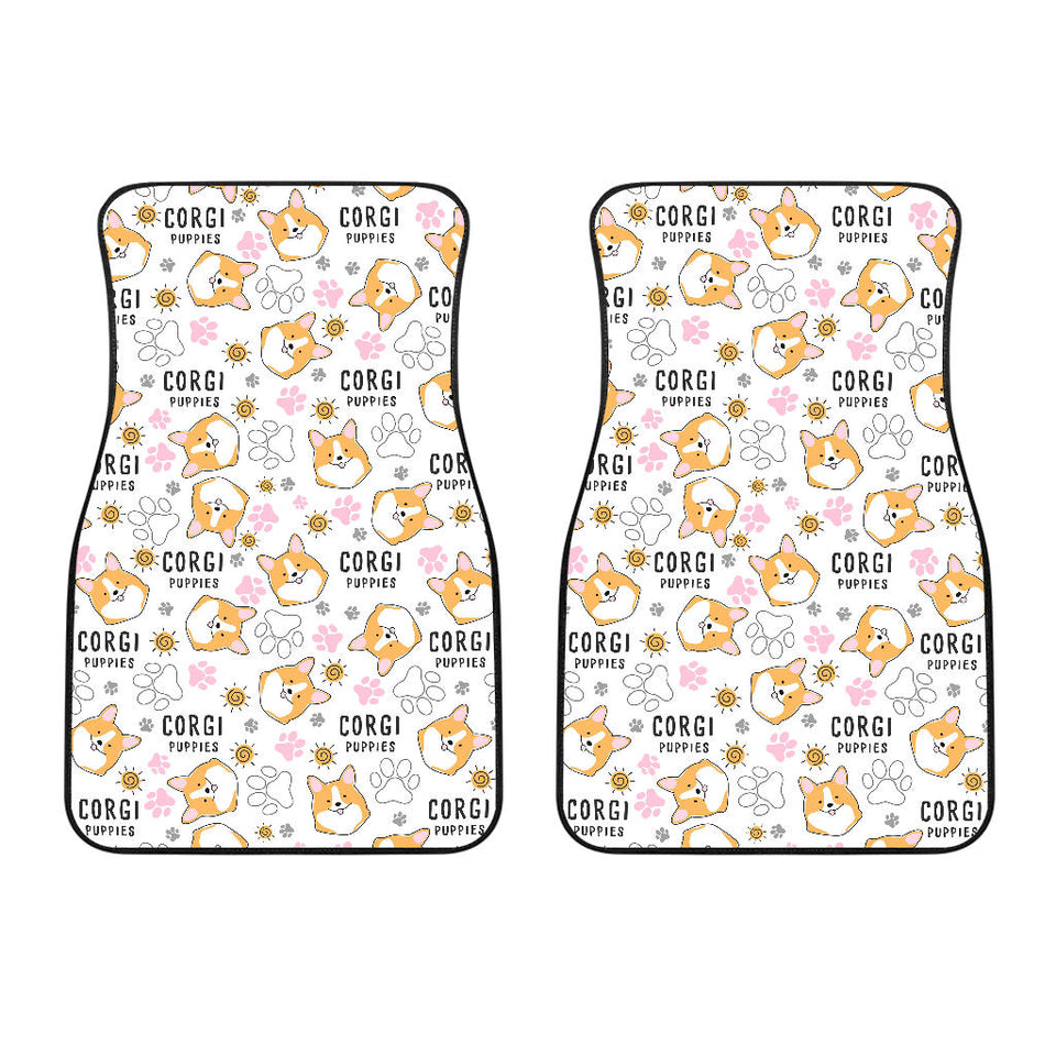 Corgi Dog Pattern Front Car Mats