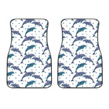 Dolphins Pattern Dotted Background Front Car Mats