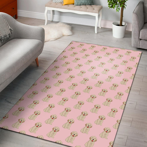 Golden Retriever Pattern Print Design 02 Area Rug