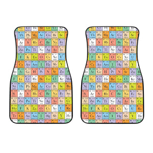 Chemistry Periodic Table Pattern Print Design 01 Front Car Mats