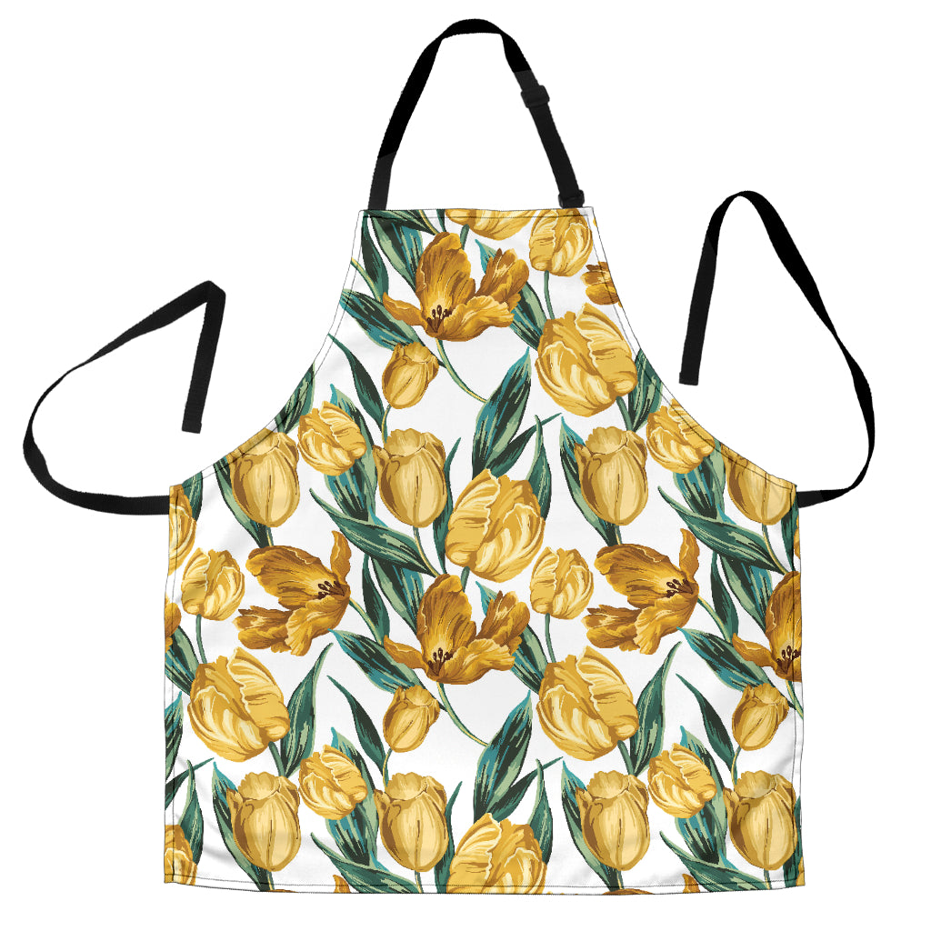 Yellow Tulips Pattern Adjustable Apron
