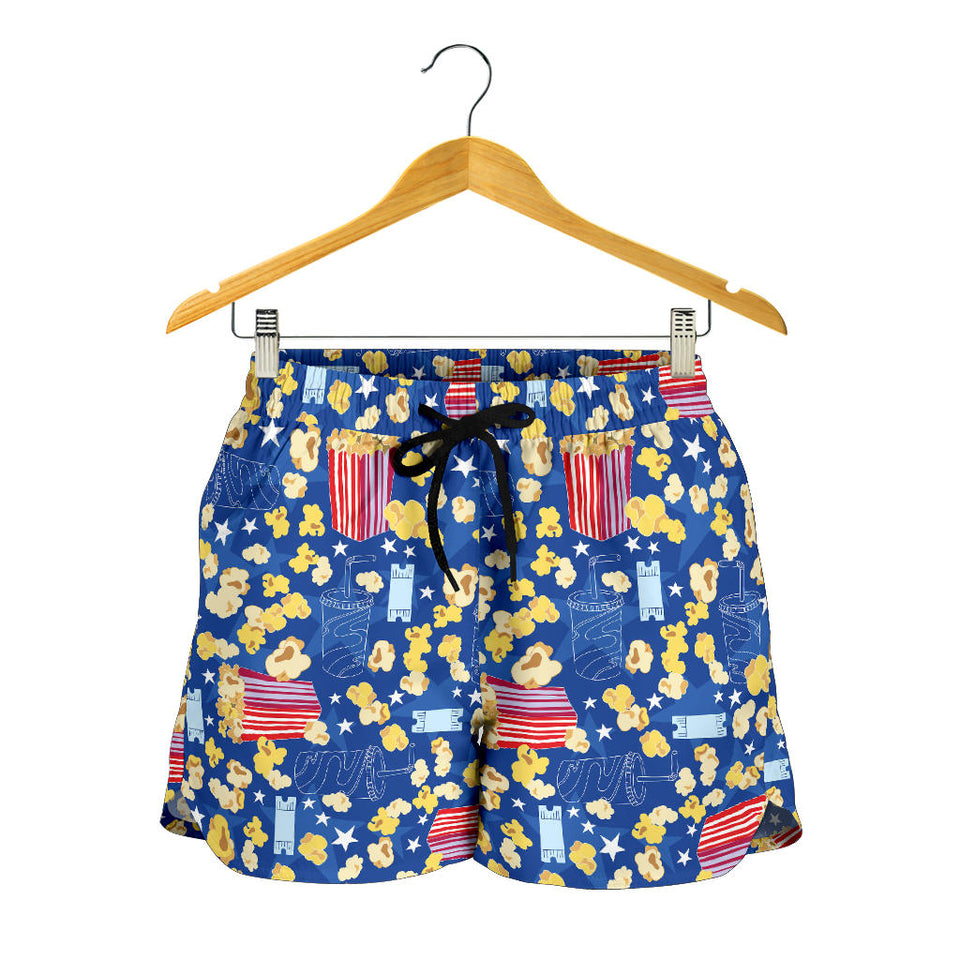 Popcorn Pattern Print Design 01 Women Shorts