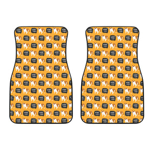English Bulldog Pattern Print Design 04 Front Car Mats