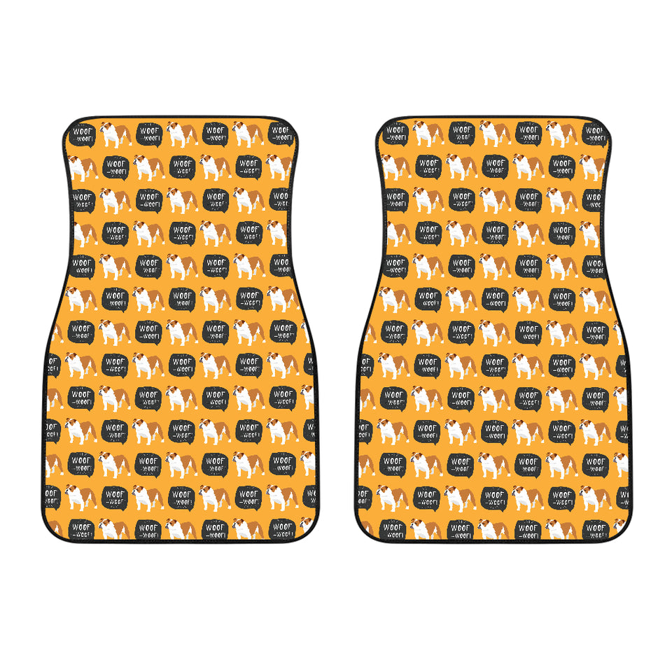 English Bulldog Pattern Print Design 04 Front Car Mats