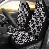 Music Notes Pattern Print Design 01 Universal Fit Car Seat Covers
