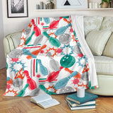 Watercolor Bowling Pattern Premium Blanket